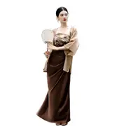 Chinese Style Hanbok Vintage Bustier Skirt Three Piece Suit Spring Summer