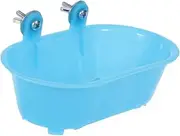 ERINGOGO Innovative Bird Bath Tub Mirror Parrot Shower Pool Bird Plastic Design