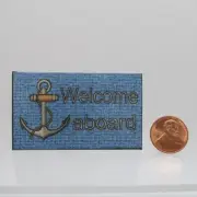 Dollhouse Miniature Welcome Aboard with Anchor Door Mat HW475AF