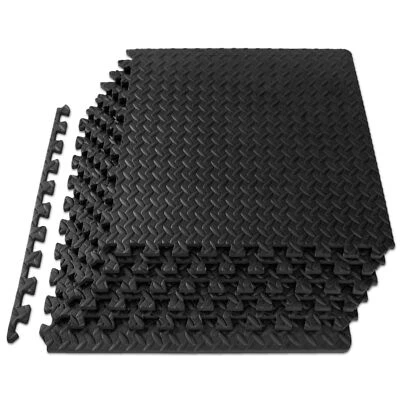 ProsourceFit Puzzle Exercise Mat ½ in, EVA Interlocking Foam Floor Tiles fo