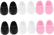 CIYODO Versatile 6 Pack Miniature Doll Shoes Flat Doll Shoes for Toy House Ideal for Boys and Girls