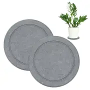2-Pack Plant Coasters, 15cm Quick Dry Round Diatomaceous Mat[Dark Gray]