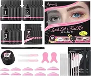 Beauty7 Lash Lift and Tint Kit 4 in 1, Eyelash and Eyebrow Lift and Tint Kit, Eyelash and Eyebrow Lift Kit with Dark Brown Tint, Semi Permanent Lifting Kit Lash Lift and Curler Kit
