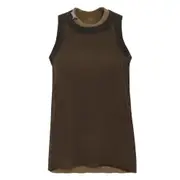 [sacai] Chiffon X Cotton Jersey Tank Top