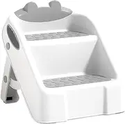 2 Step Stool for Kids, Non-Slip Toddler Stool, Anti-Tip Step Stool, Foldable Kid Poop Stool, Toddler Bathroom Step Stool, Compact Kids Step Stool, Safe Climbing Stool, Sturdy Toddler Step Stool