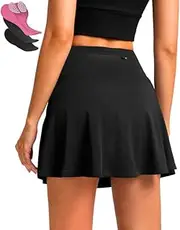 [Bikewa] Women's Cycling Skirts 4D Padded Bike Shorts with Pockets High Waist Biking Skort for Road Mountain Bicycle Riding