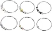 BCOATH Stress Anxiety Rings Set 6 Adjustable Fidget Peace Rings Smooth for Daily Wear