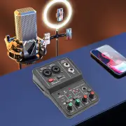 Audio Mixer Usb Dj Sound Mixing Console Amplifier Studio Live Party 2 Channel