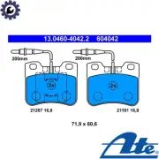 BRAKE PAD SET DISC BRAKE 13.0460-4042.2 FOR CITROËN AX PEUGEOT 106/Van/II 1.4L