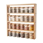 Standing 4-Tier Spice Rack with 24 x 75ml Herb & Spice Jars Pack