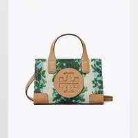 在飛比找PChome24h購物優惠-【TORY BURCH】經典雙T LOGO 復古花卉圖騰帆布