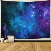 Galaxy Tapestry Blue Starry Sky Universe Space Wall Hanging Psychedelic Mysterio