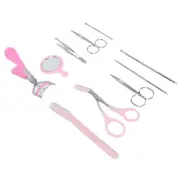 Eyebrow Trimmer Tweezers Eyelash Curler Acne Extractor Earpick WomenFace