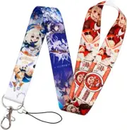 Genshin Impact Keqing Klee Paimon Anime Manga 17.7" Neck Lanyard NEW