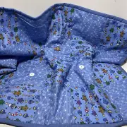 Vintage Handmade Christmas Quilt Wall Hanging Table Runner Blue Gingerbrd 26x22