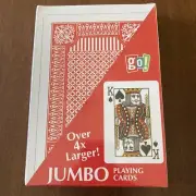 Go Games~Jumbo Playing Cards~7.25” X 5”~NIP~FREE SHIPPING!