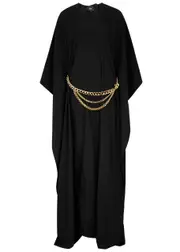 Taller Marmo Viento Belted Crepe de Chine Gown - Black - One Size One Size