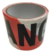 Red White Danger Tape Warning Barrier Strip Non Stick 20m Safety Caution Tape