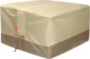 Gas Fire Pit Cover Square Heavy Duty Patio PVC Coating Waterproof Air Vents