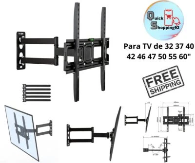 Soporte Para TV Con Movimiento Completo De 32 37 40 42 46 47 50 55 Y 60 Pulg