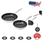 Heavy-Gauge 2-Piece Fry Pan Set - 10-Inch & 8-Inch Non-Stick for Perfect Cooking