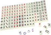 Kisangel Elegant Mini Mahjong Set Set of Small Mahjong Game d Pattern Material for Camping Travel