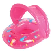 Airtime Baby/Toddler 90cm Beach/Pool Inflatable Sealife Pink Canopy Float/Raft
