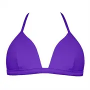 Aqua Blu Back To Basics Triangle Bikini Top Bright Violet A6032BB
