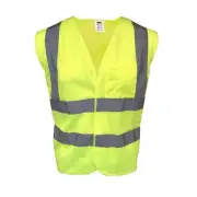 Cordova V241PS Type R, Class II, Lime Mesh Vest, Hook & Loop Closure, Inside...