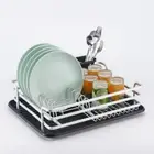 Kitchen Dish Drying Rack Aluminum Sink Drainers Holder Cutlery Rack Drainer Tray