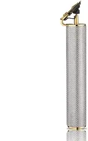 USB Close-Cutting Digital Hair Trimmer Rechargeable Electric Hair Clipper Barbershop Cordless 0mm T-Blade Baldheaded Outliner Men,Silver