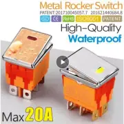 16A 250VAC DPDT 2NO 2NC/2NO high quality aluminum panel waterproof rocker switch