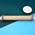with Scale Adjustable Rolling Pin Beech Wood Dough Roller Cookies