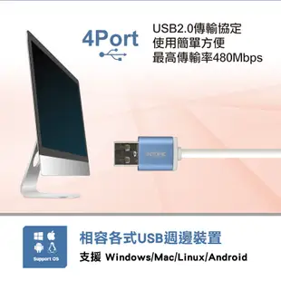 INTOPIC 廣鼎 USB2.0鋁合金集線器(HB-37) (7.4折)