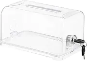 Polmart Clear Suggestion/Business Card/Drawing Box with Lock