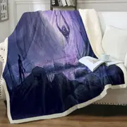Scary Art the Nightmare Marsh Throw Blanket