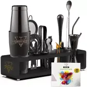 Elite Mixology Bartender Kit 20-Piece Boston Cocktail Shaker Set for Mixing w...