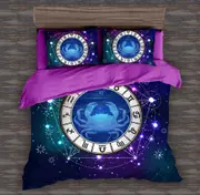 Constellation Cancer (Crab) Quilt Doona Duvet Cover Pillow Case Set