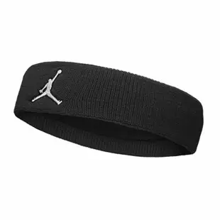 【NIKE 耐吉】頭帶 Jordan Jumpman Headband 喬丹 飛人 髮帶 頭巾 毛巾布 鬆緊 黑 白(JKN0001-0OS)