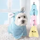 Warm Puppy Bathrobe Soft Pet Wash Towels Dog Bath Towel for Small Middle Dogs