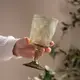 復古浮雕高腳杯紅酒杯家用玻璃杯子高顏值輕奢高檔香檳杯酒杯水杯