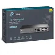 TP-Link TL-SG1016PE 16-Port Gigabit Easy Smart Switch 8-Port PoE+ Rack Mountable/Desktop, 32Gbps Switching Capacity,8K MAC Address Table TL-SG1016PE