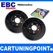 EBC Brake Discs Rear Black Dash for Audi A4 8E5, B6 USR1410