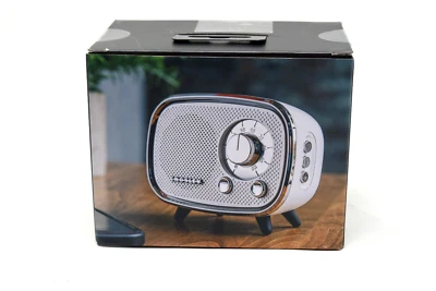 Crosley CR3039A-WH Rondo Retro Style Bluetooth Speaker White Sand SEALED