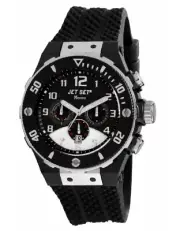 JET SET Monza Men's Chronograph Watch 46 mm 10 ATM Silicon Strap J3204B-237