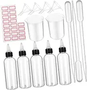 ERINGOGO 1Set Sample Bottles with Long Pipette Droppers Measuring Cups Funnels Labels Practical Storage Containers for Laboratory Use Plastic Bottles Droppers