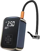 Inflator Portable Air Compressor, 150 PSI Cordless Mini Bike Tire Pump, Air Pump for Auto, Motorcycle, Bicycle, Balls with Pressure Gauge LED Light