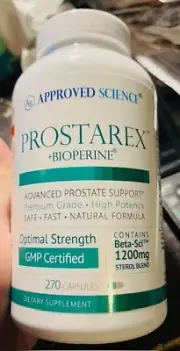 Approved Science PROSTAREX Bioperine Advanced Prostate Support (270 Caps) 10/26!