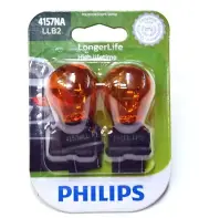 Philips LongerLife 4157NA 28.5/7.5W Two Bulbs Front Turn Signal Replacement OE