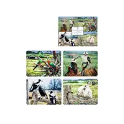 4PK Ashdene A Country Life 29x21.5cm Placemat Matte Hardboard/Cork Mat Assorted